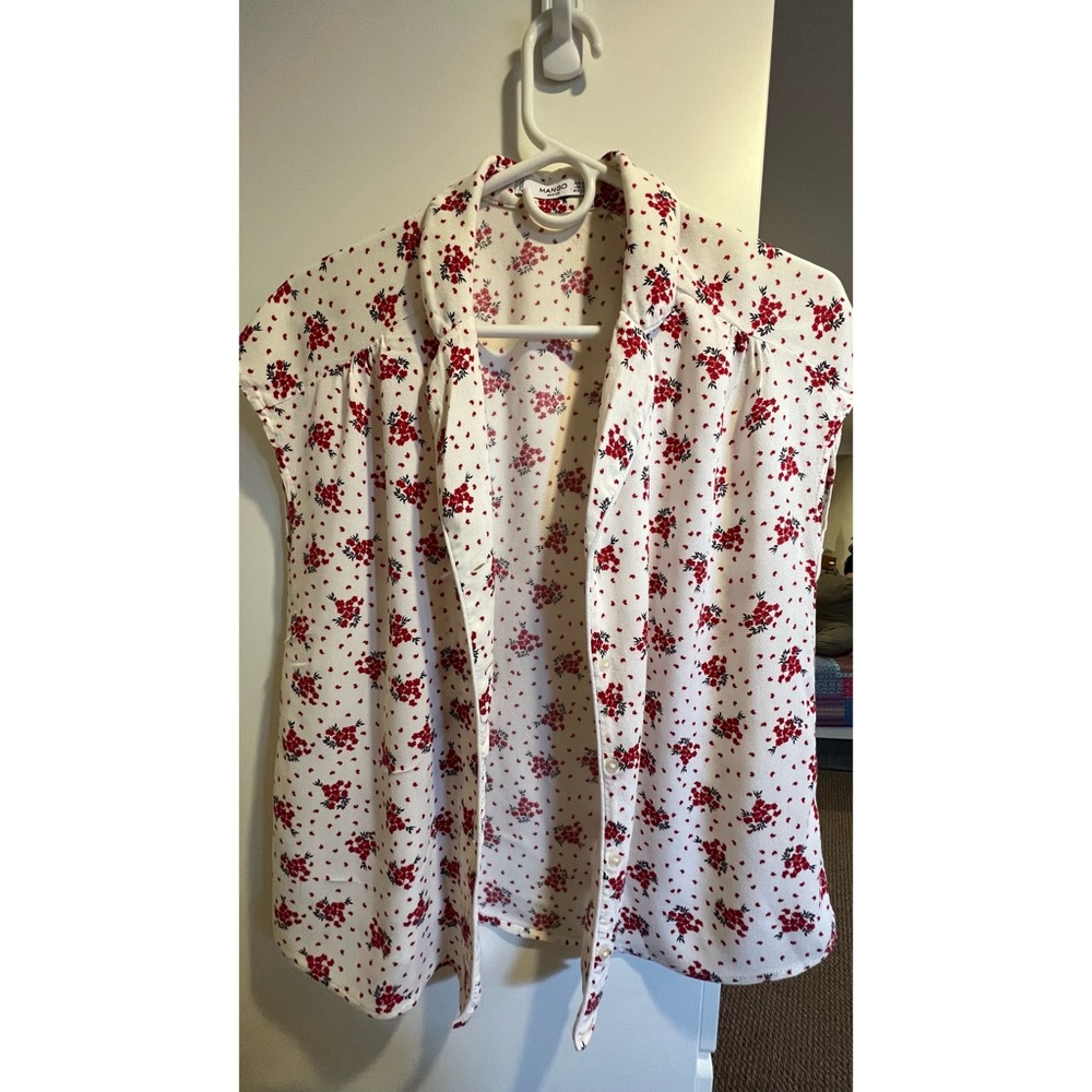 Mango, Floral Top, US 4
